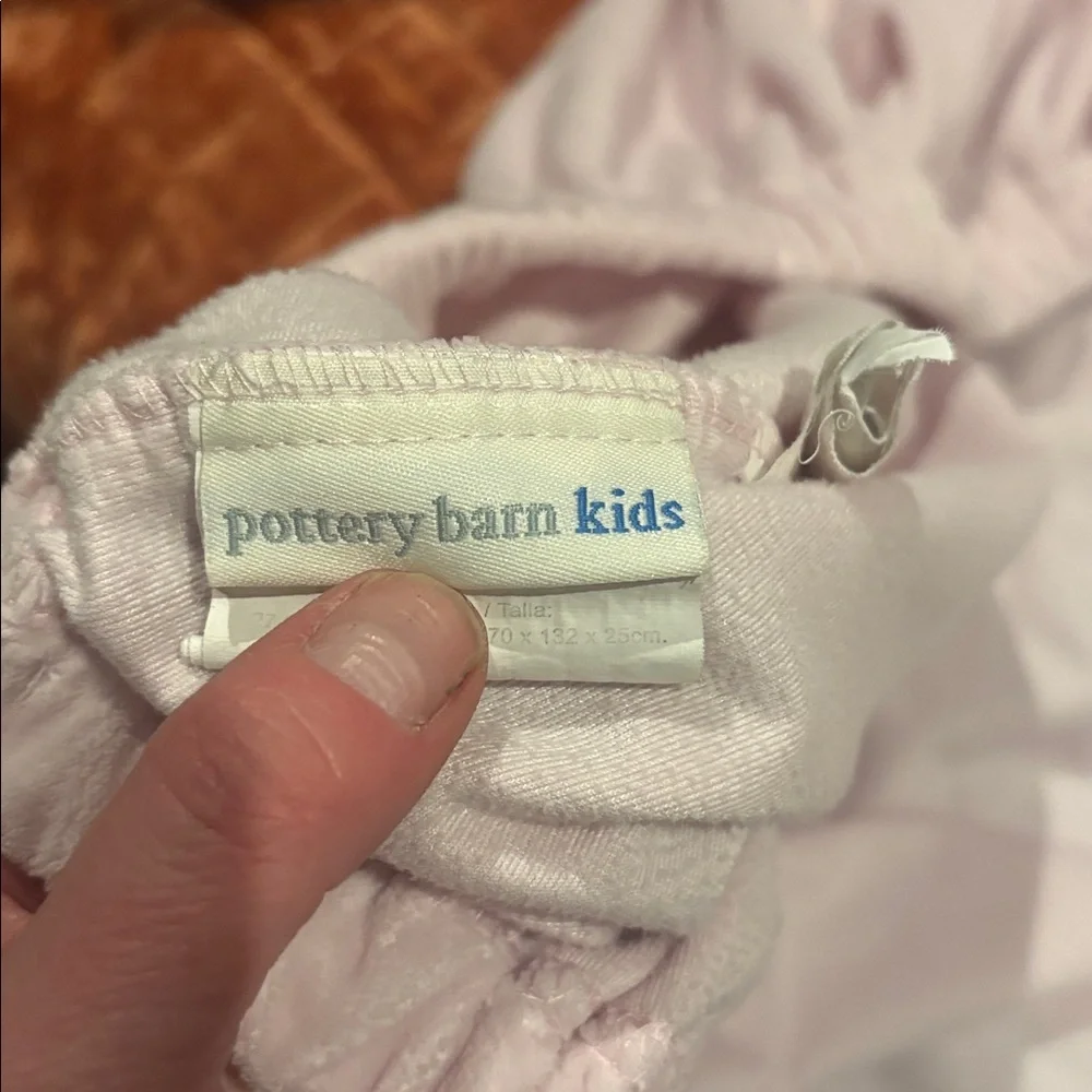 Pottery Barn‎ Baby Luxe Chamois Crib Fitted Sheet in Soft Pink gently used